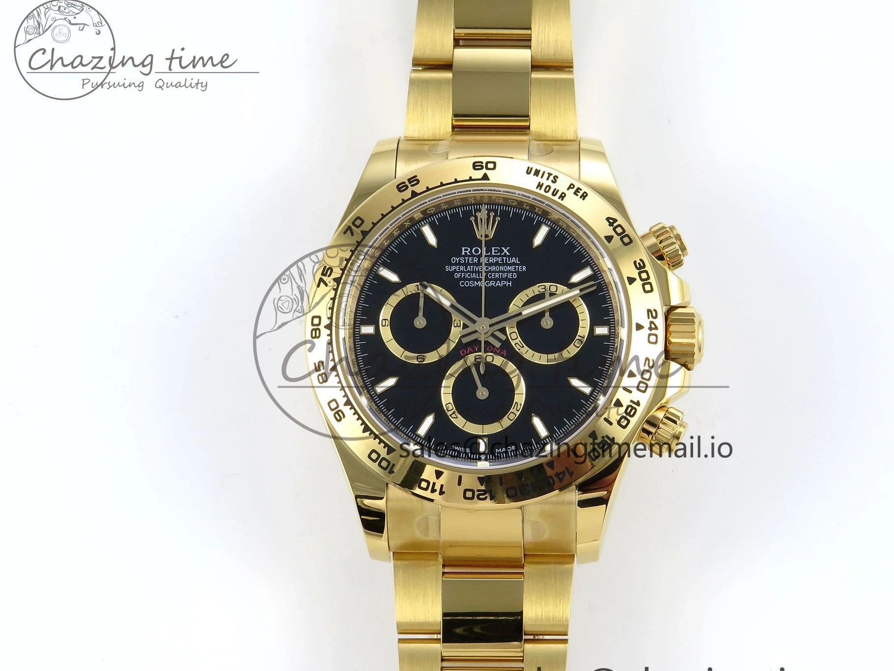 MiroTime 0123 TimelessDesign Daytona 126508 APSF 1:1 Best Edition Black Dial on YG Braclet SH 742